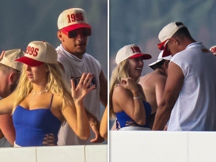 Patrick Mahomes and Brittany Mahomes Party on a Yacht