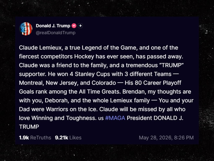 donald trump on claude lemieux x