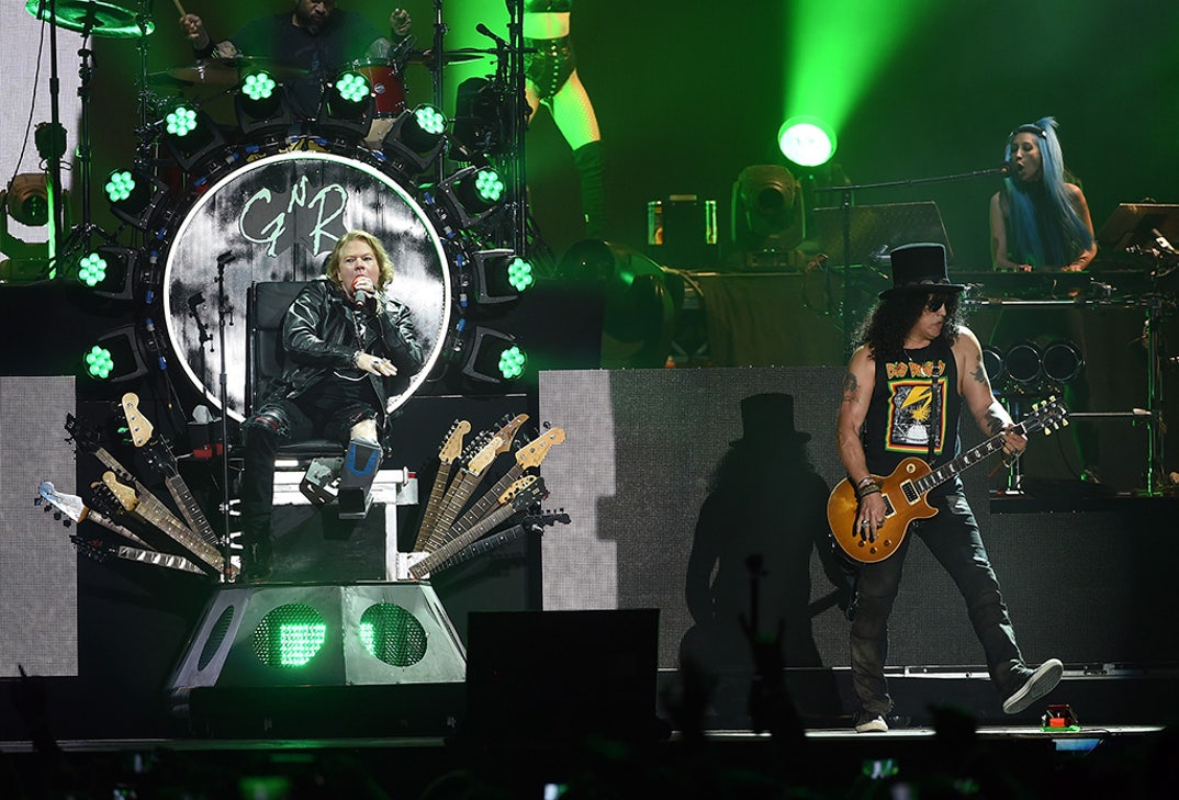 2016: Axl Rose and Slash reunite for their Guns N' Roses performance on day 2