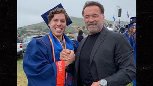 Arnold Schwarzenegger's a Proud Dad at Joseph Baena's Graduation