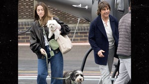 Tom Cruise and Ana De Armas Arrive On A Helicopter With Their Pets