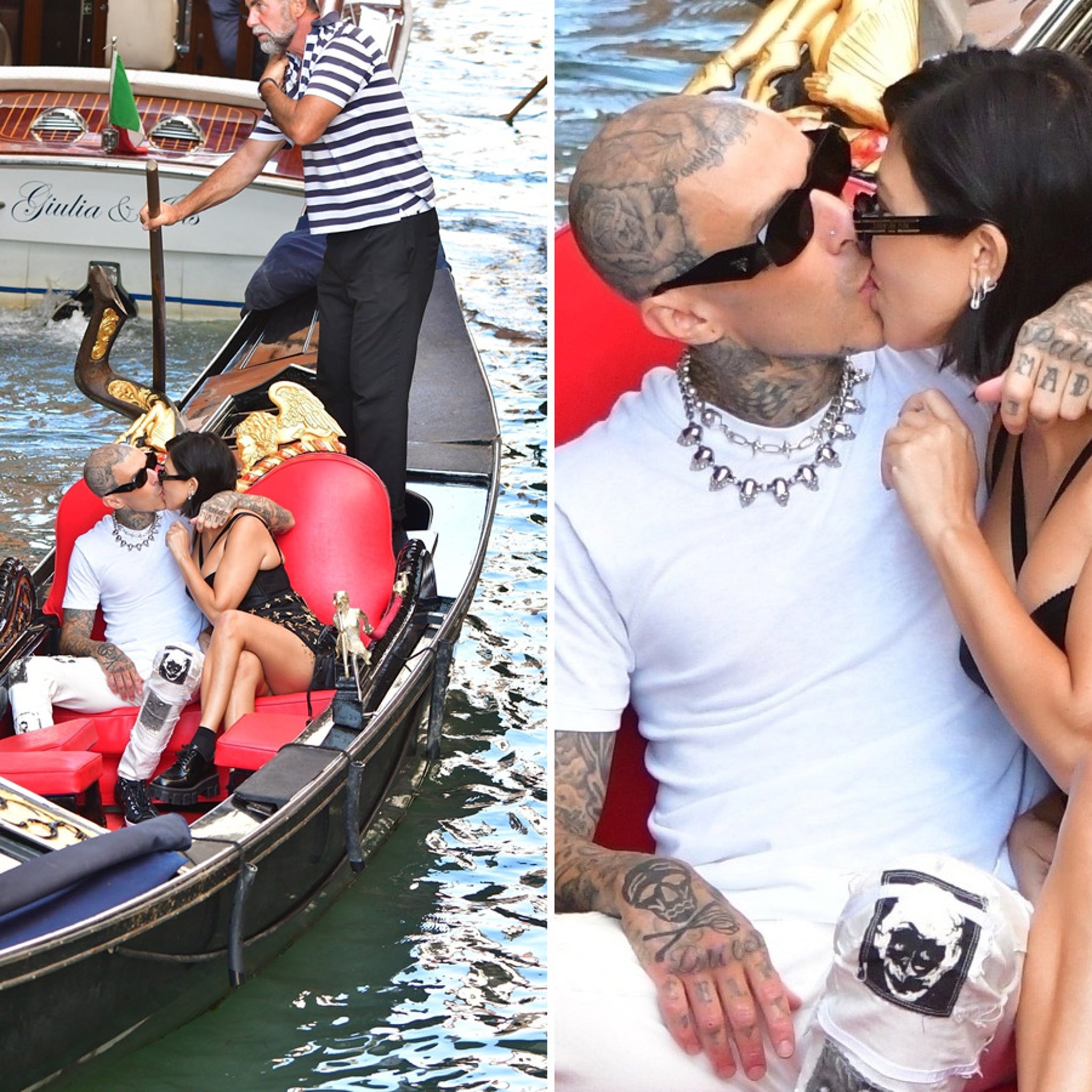 Kourtney Kardashian & Travis Barker Enjoy Venice Gondola Ride