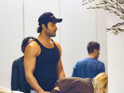 Sam Asghari New GF Handsy PDA Touching Photos 7