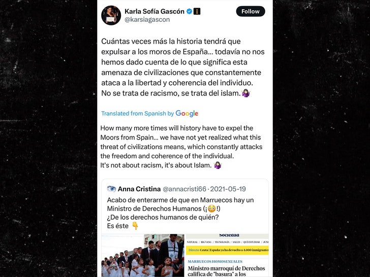 karla sofia gascon tweet islam sub