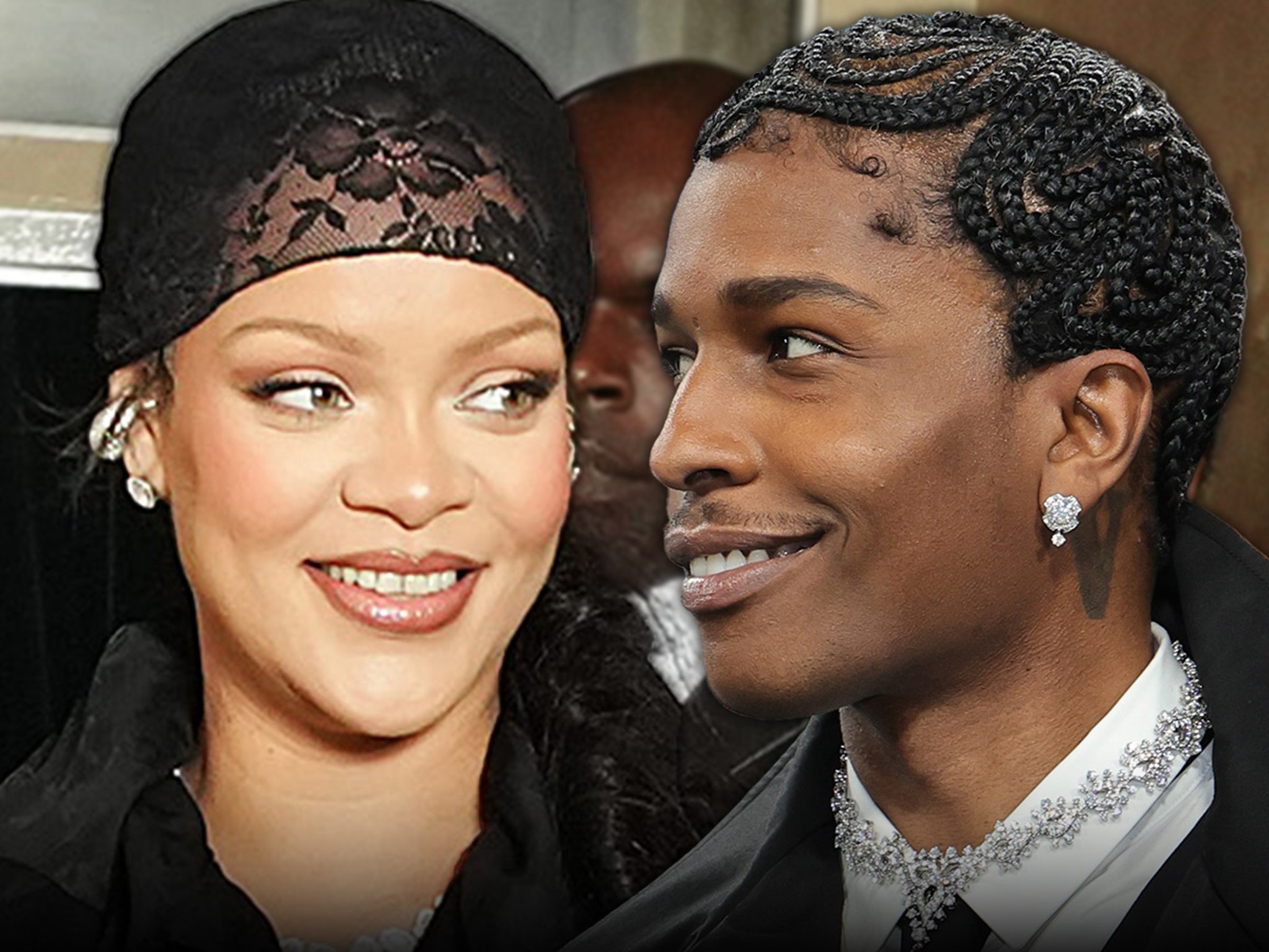 rocky - skimpy brown dress A$AP Shows Off 'Sexy' Blinged-Out Rihanna-Shaped Ring Frederica plunge maxi dress