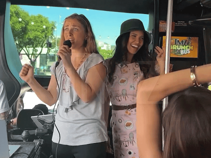 Abbey From 'Love on the Spectrum' Boards TMZ Brunch Bus, Hosted By CJ Franco 1 011926_tmz_brunch_tour_hannah_montana_primary