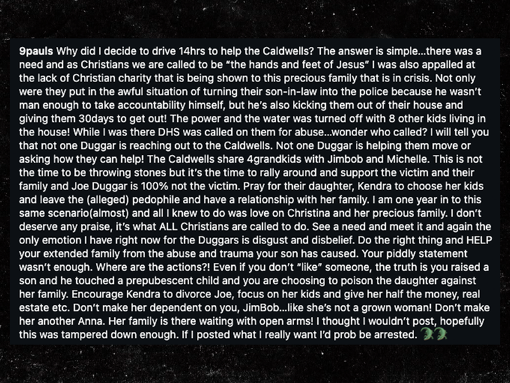 Amy Paul kendra duggar sub insta