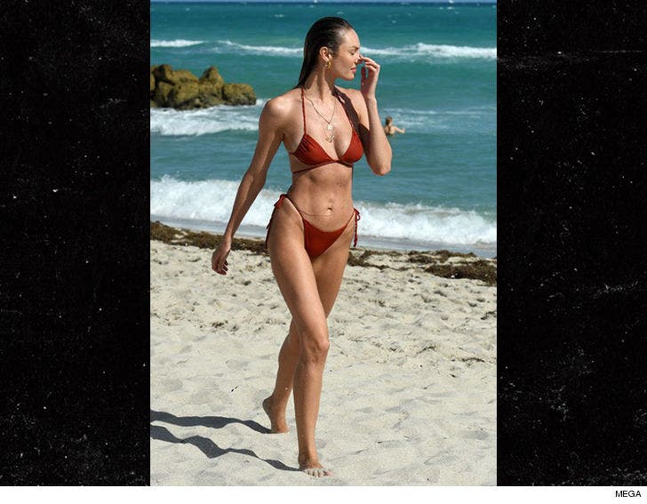 Candice Swanepoel Looks Stunning in Bikini on Beach in Miami