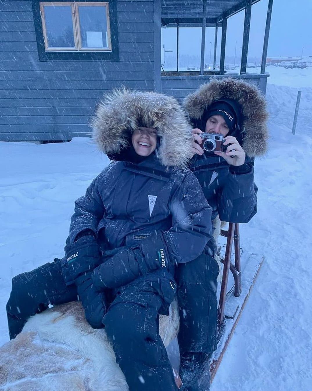 Lily Collins and Chris McDowell