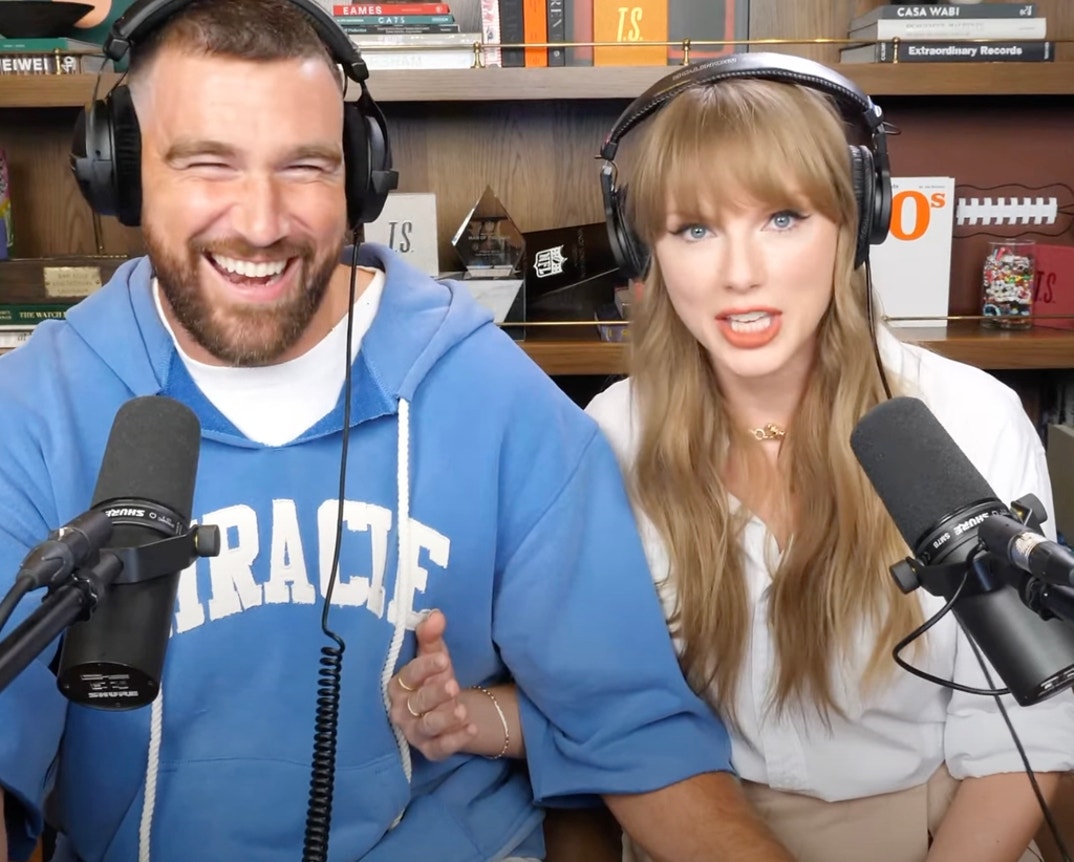 Taylor Swift Travis Kelce Handsy New Heights Podcast 32