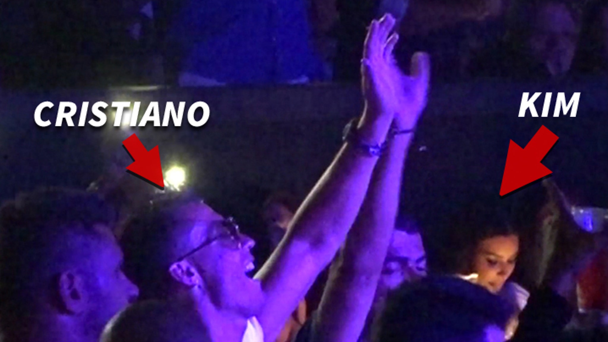 Cristiano Ronaldo Dancing Next to Kim Kardashian At J Lo Concert