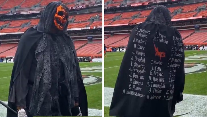 Myles Garrett Dresses Up As Grim Reaper, Lists Sack Victims