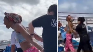 New Video Shows Woman Who Jumped Off Cruise Ship Struggling with Security