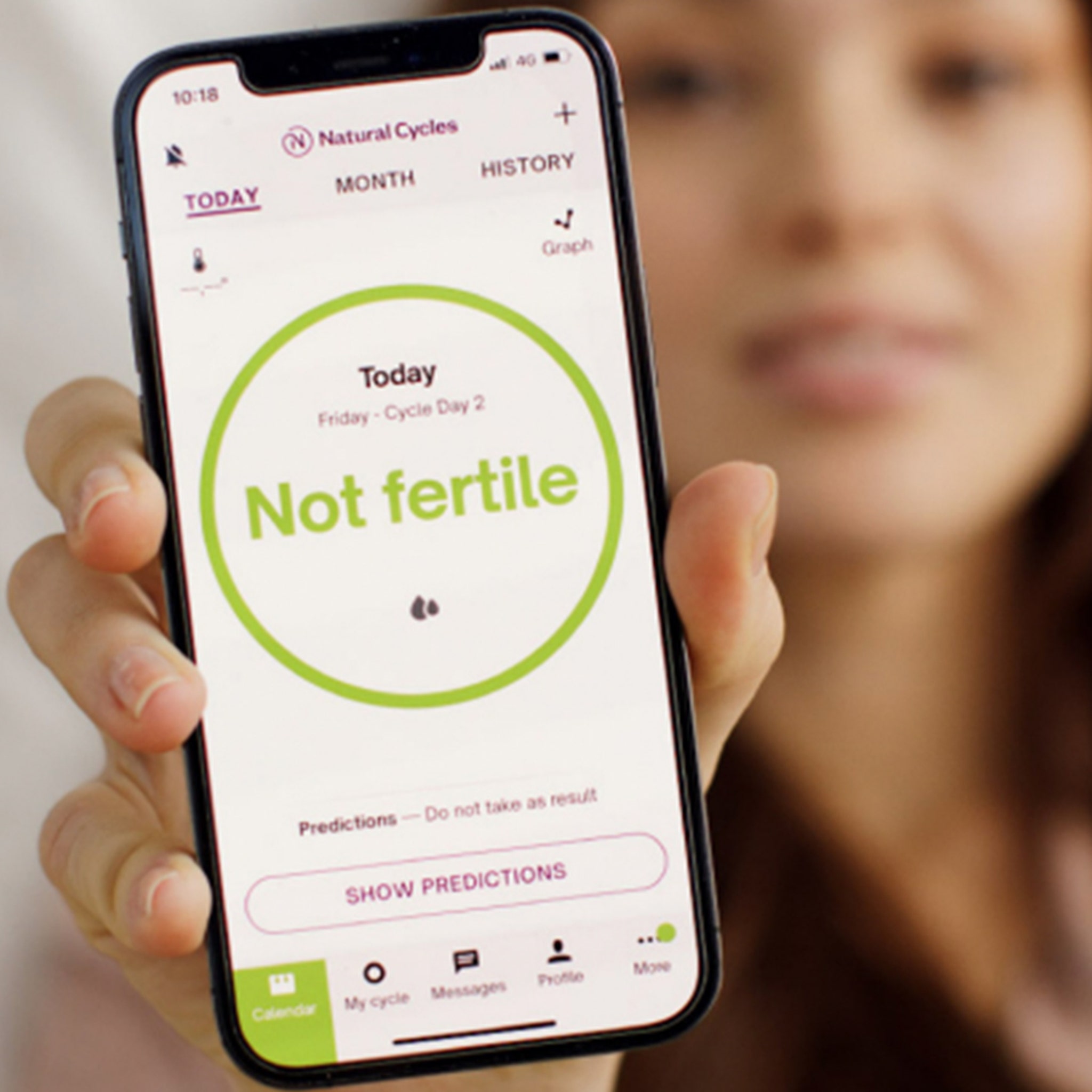 NaturalCycles app uses a woman's temperature to predict when she is fertile