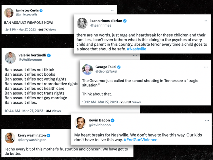 celebrities react tweets to shooting in nasvhville