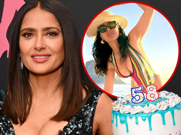 Salma Hayek Rings In 58th Birthday With Series of Thirst Traps