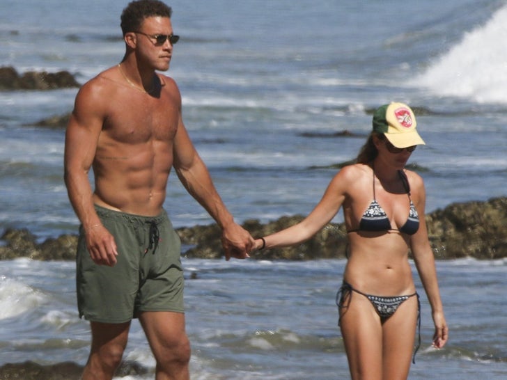 Blake Griffin Displays Bulky Bod On Beach Walk With Fiancée