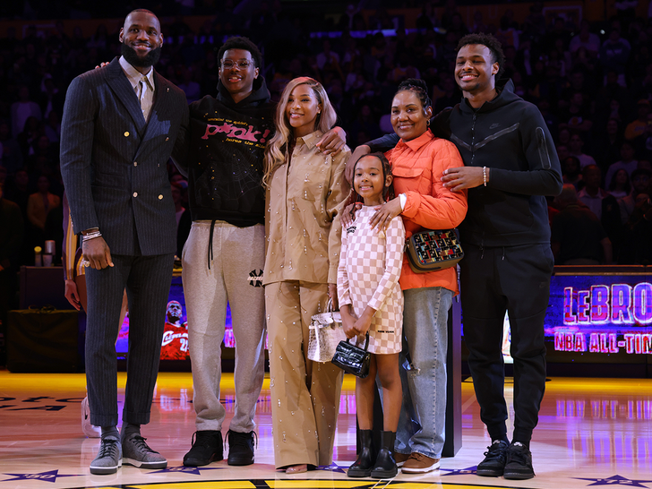 LeBron James supports his daughter, Zhuri, at her volleyball game