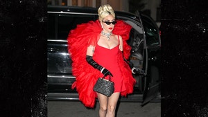 Lady Gaga Steps out in Red Dress