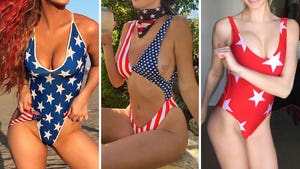 American Flag Swimsuits -- Guess Who!