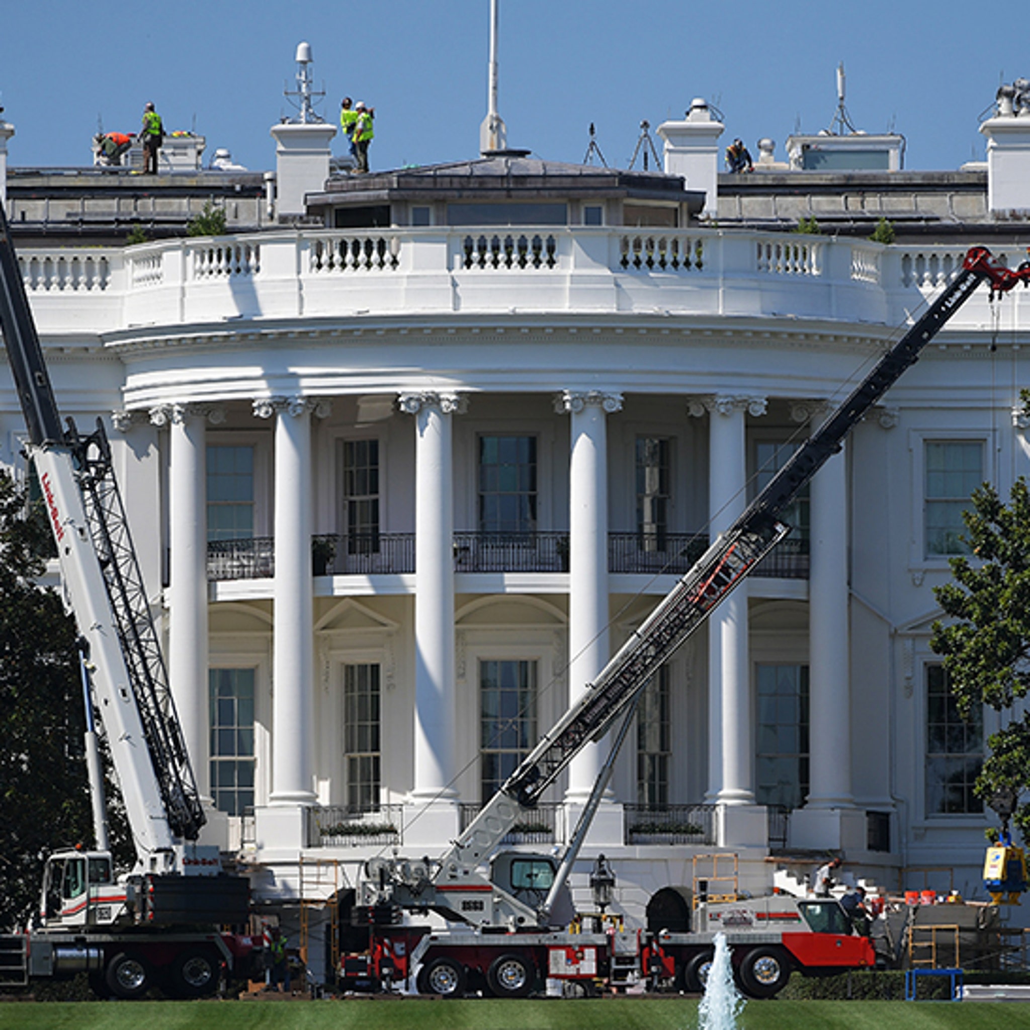 White House Torn Apart For Renovations