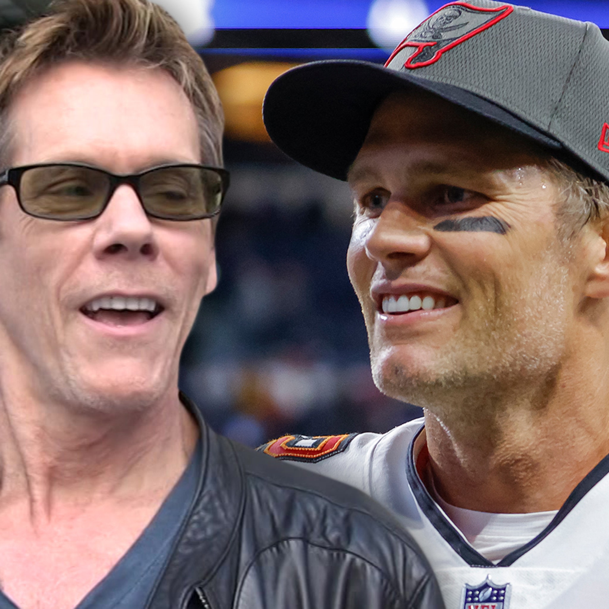 Kevin Bacon Sings Song About Tom Brady Retirement Next to His Goats