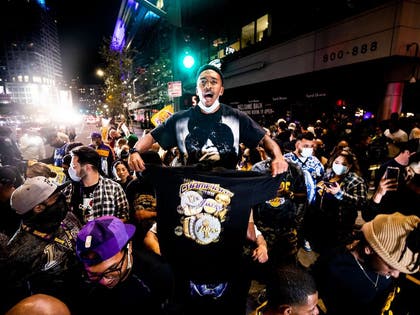 Los Angeles Lakers Win Street Party photos 25