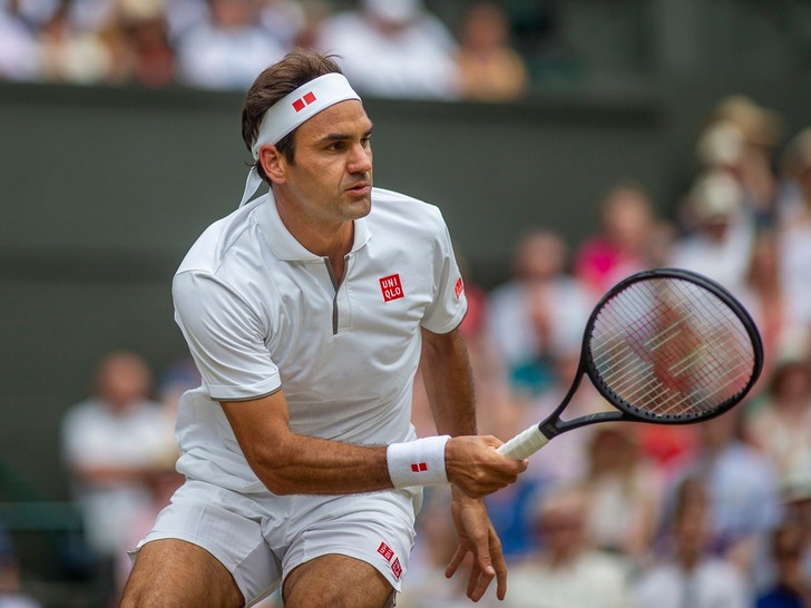 Roger Federer On The Court