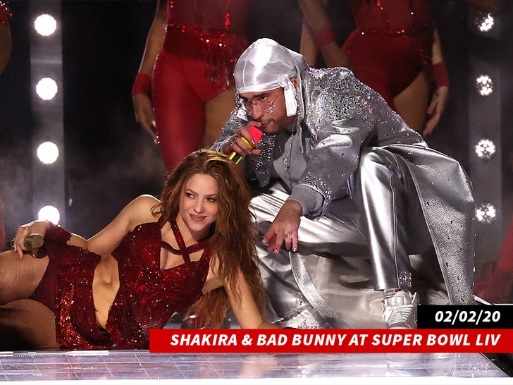 shakira and bad bunny at Super Bowl LIV getty 2