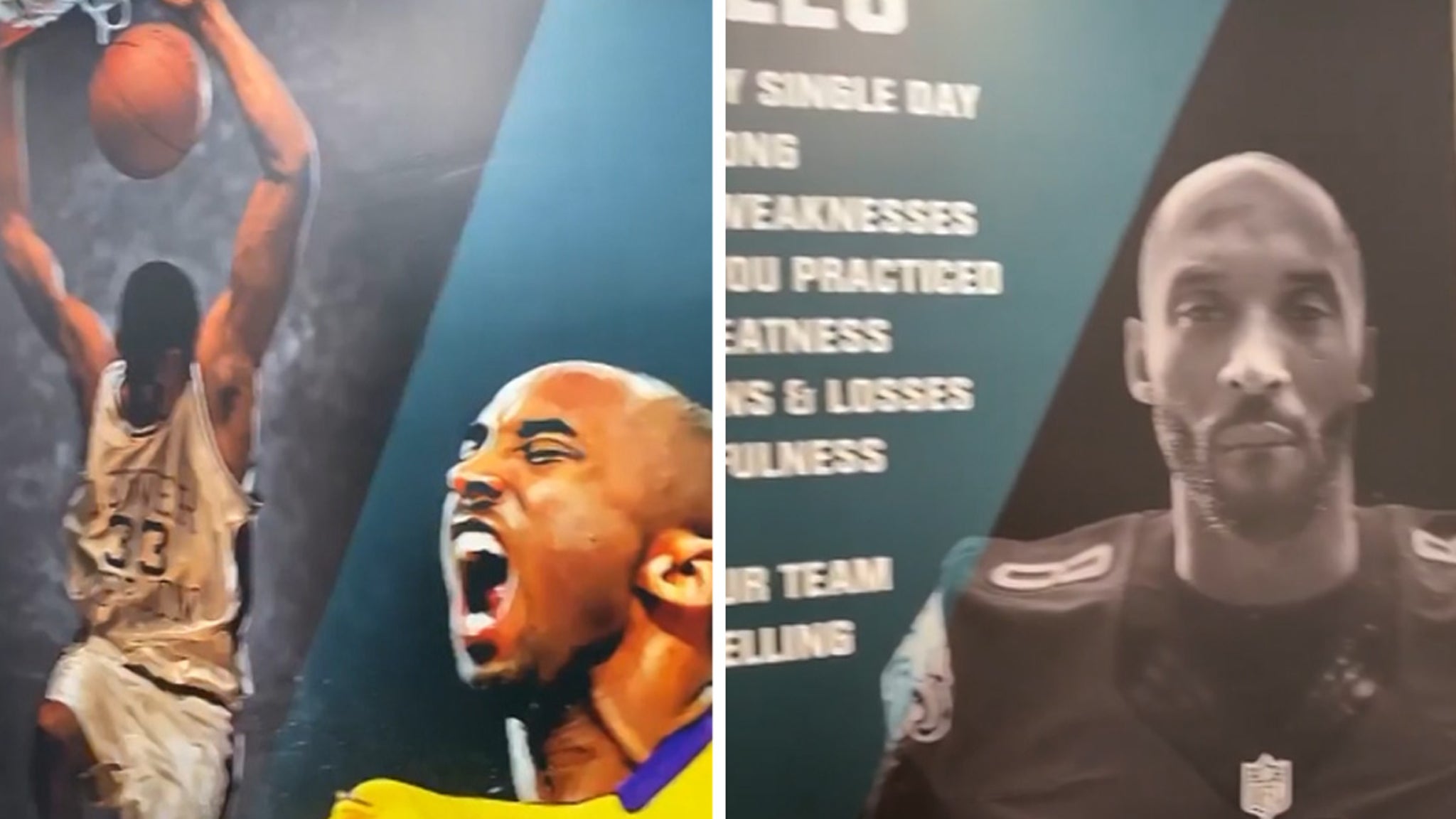 Eagles honor Kobe Bryant with a mural inside their practice