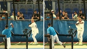 Jake Paul Whiffs Badly During BP At Marlins Game, Redeems Himself With First Pitch