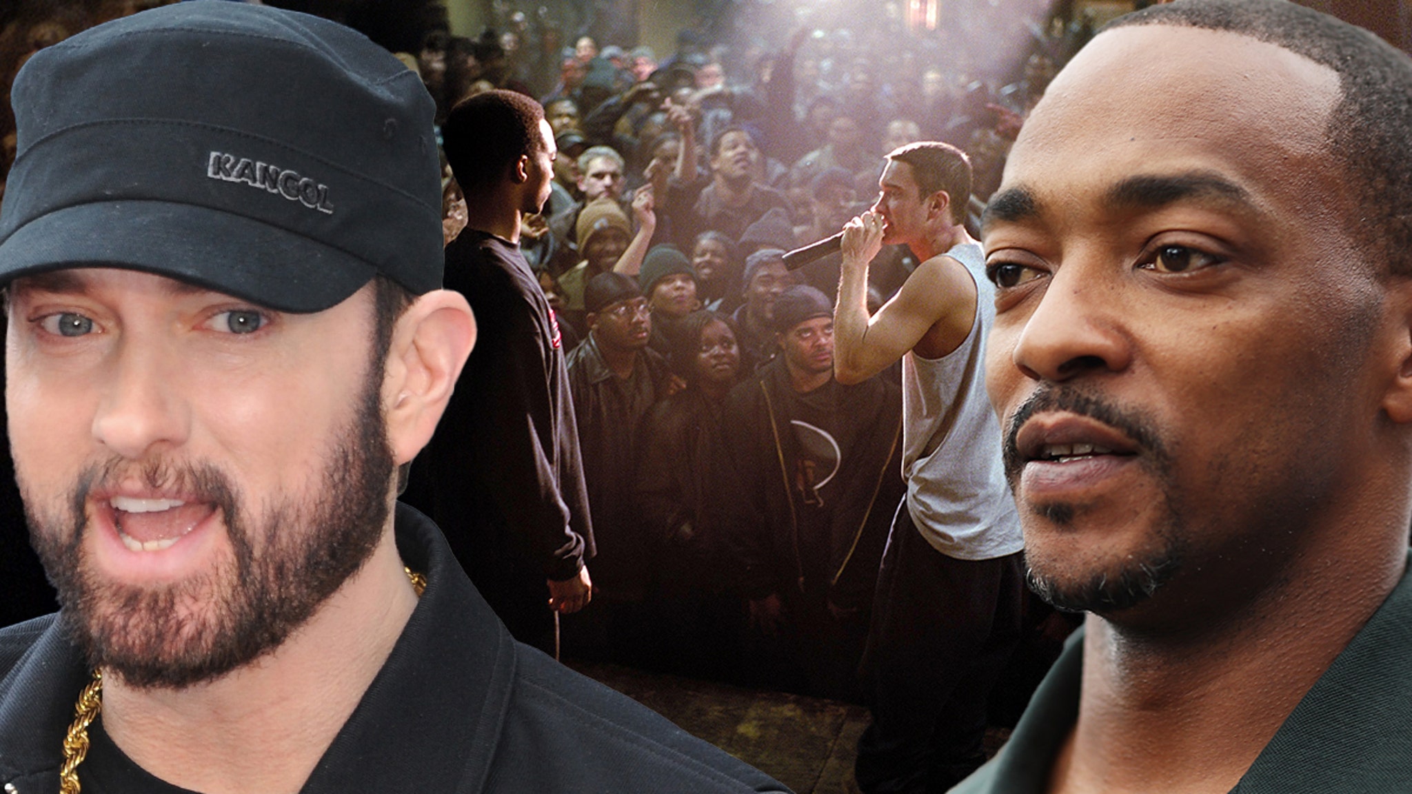 Anthony Mackie mengatakan Eminem menggunakan bio kehidupan nyata untuk pertempuran ‘8 mil’