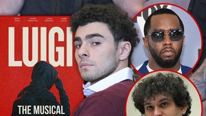 luigi mangione. musical p diddy bankman fried main getty instagram composite