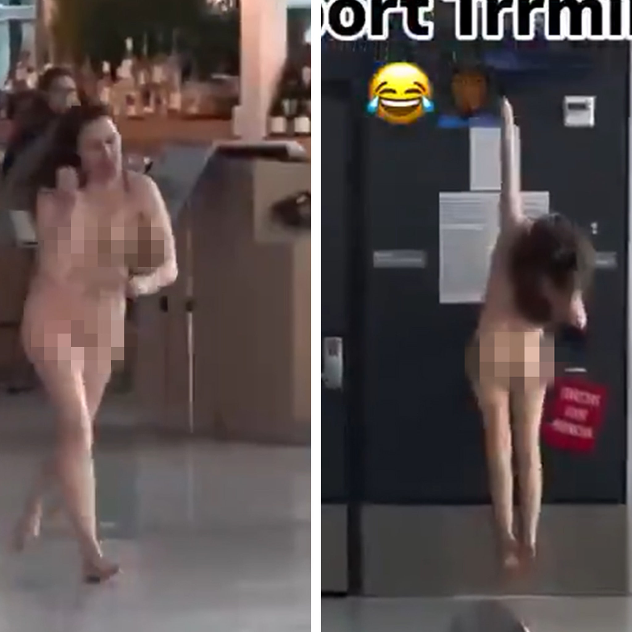 Naked Woman Stabs, Bites Victim at Dallas Fort Worth Airport, on Camera