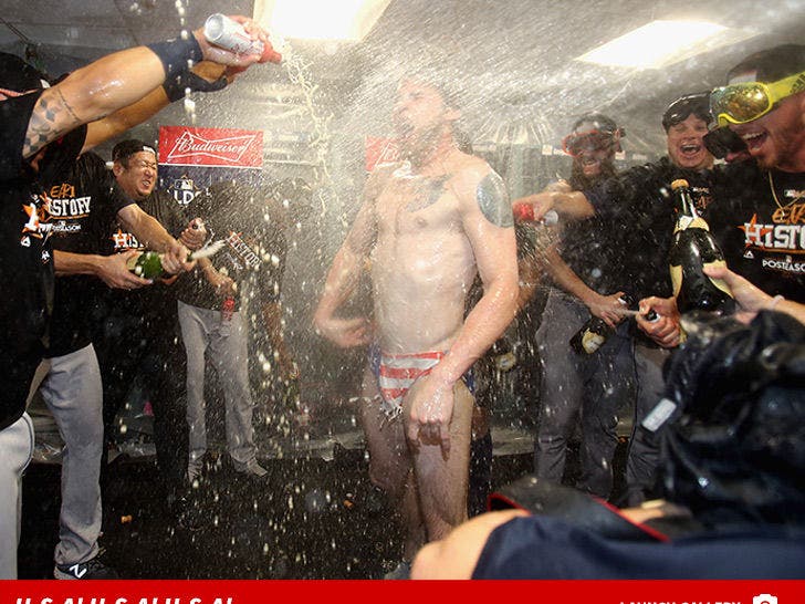 WATCH: Baseball player Josh Reddick celebrates Astros victory in  star-spangled Speedo - Queerty