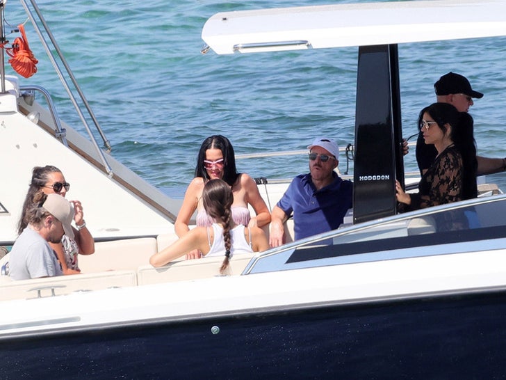 Jeff Bezos, Lauren Sanchez and friends at Nikki beach