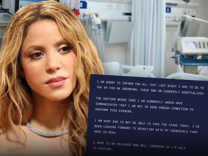 shakira in hospital