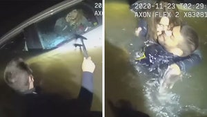 Ohio Cops Form Human Chain, Save Woman Trapped in Sinking Van