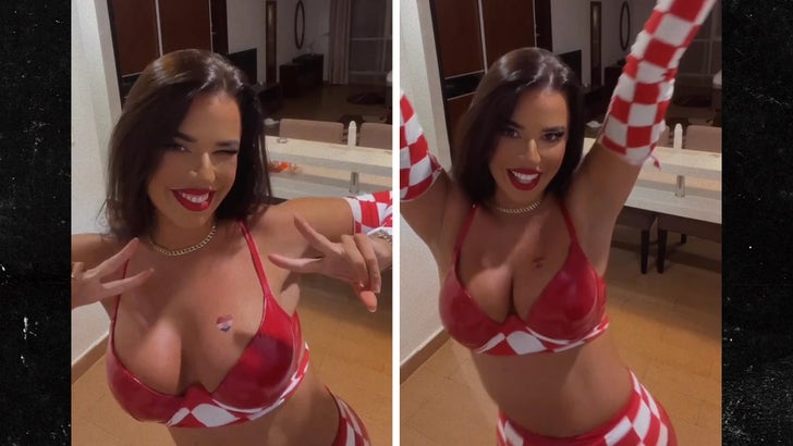 Wrold Saxi Videos - Model Ivana Knoll Celebrates Croatia's Huge World Cup Win In Sexy Outfit