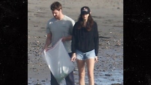 Romy Reiner beach cleaning on New Year’s Day backgrid