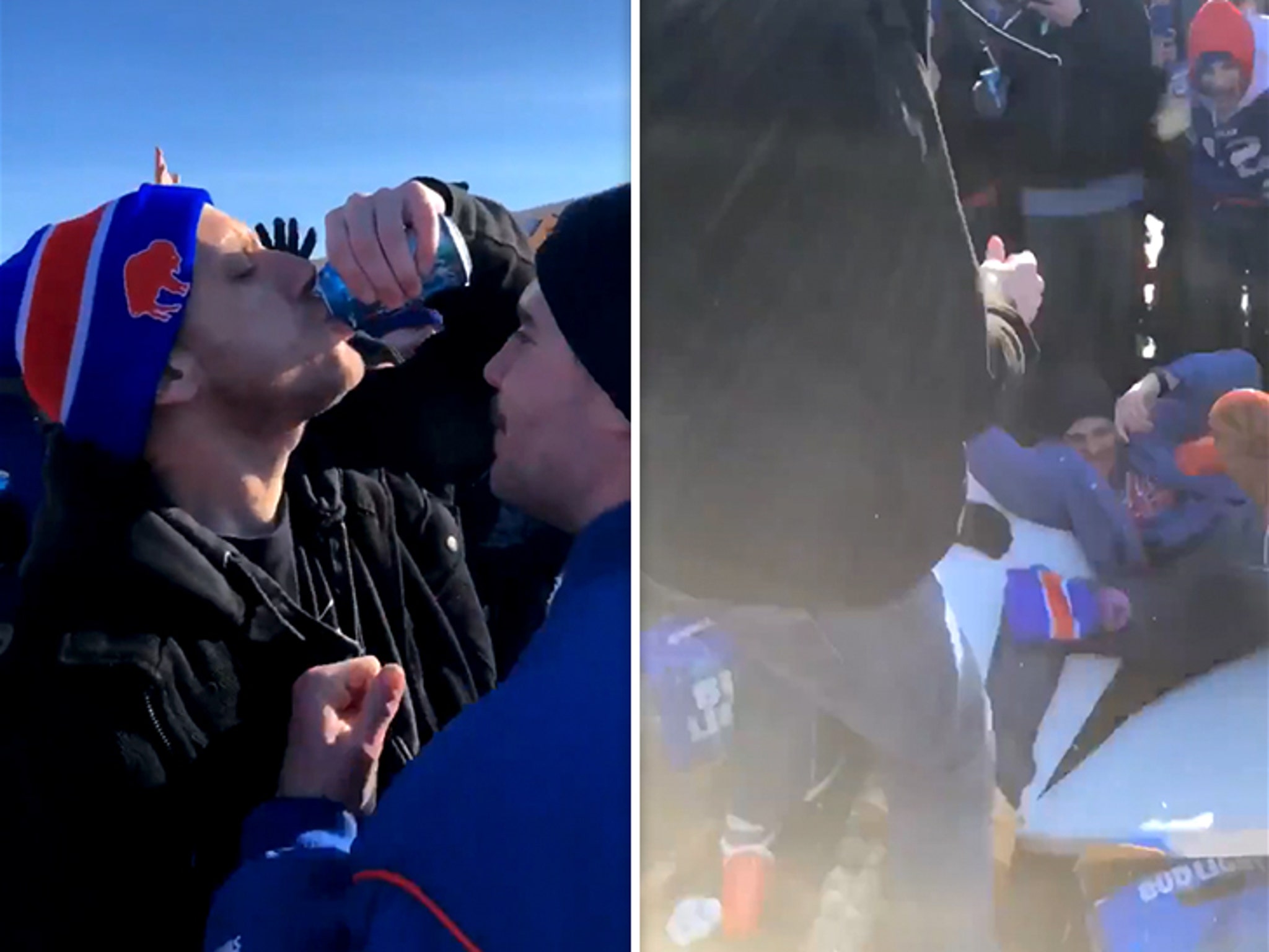 Watch this Buffalo Bills fan get slammed through a table