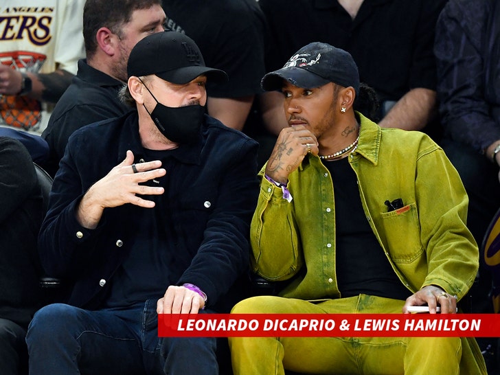 Lewis Hamilton and Leonardo DiCaprio