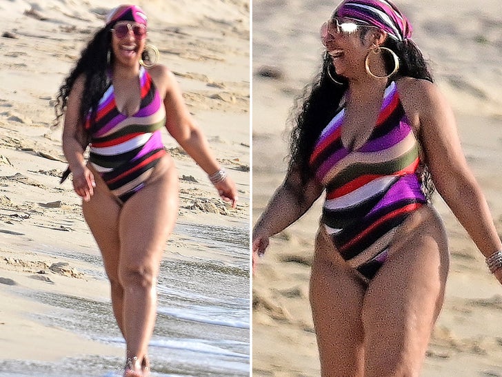 Ashanti Brings Glowing In Barbados ... Bathing Suit Babe!