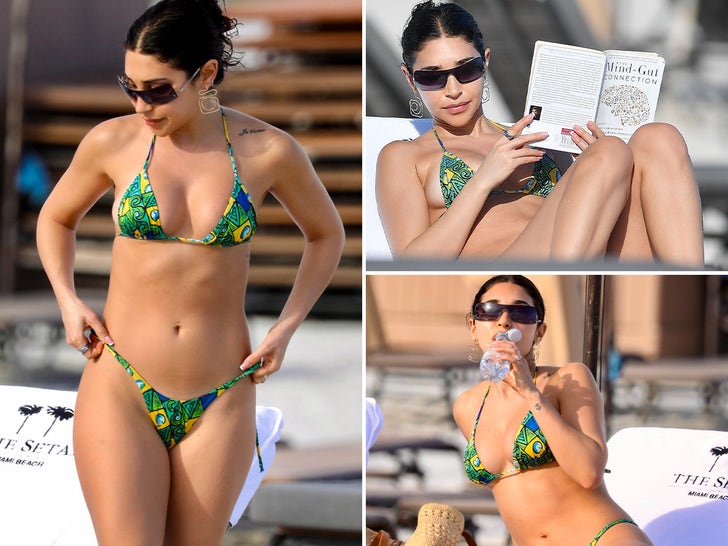 Chantel Jeffries Lounges In A Stringy Bikini At The Beach