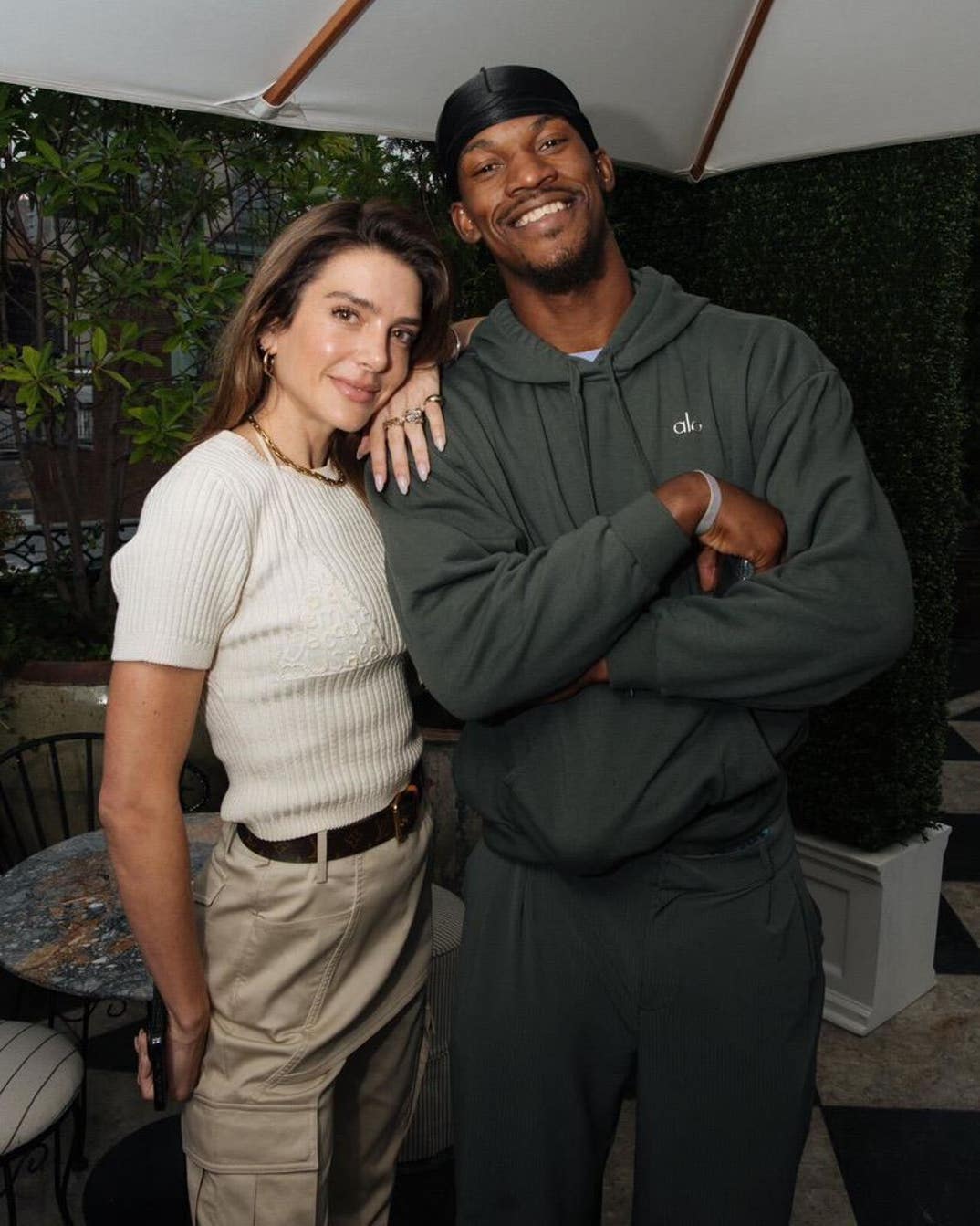 Valentina Ferrer at the ALO dinner in NYC with NBA superstar Jimmy Butler