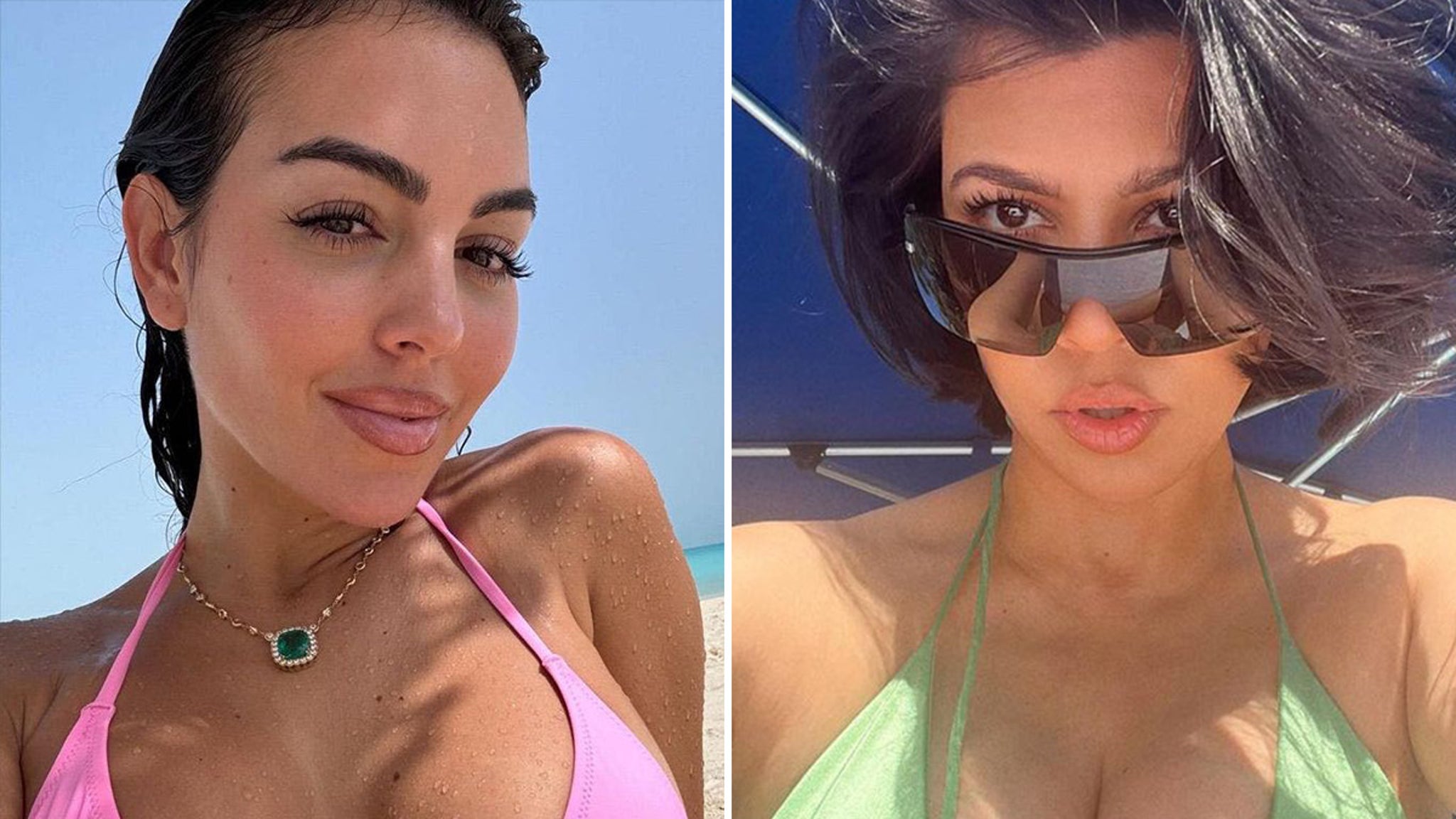 Wicked-Hot Pink and Green Swimsuits Who’d You Rather?!