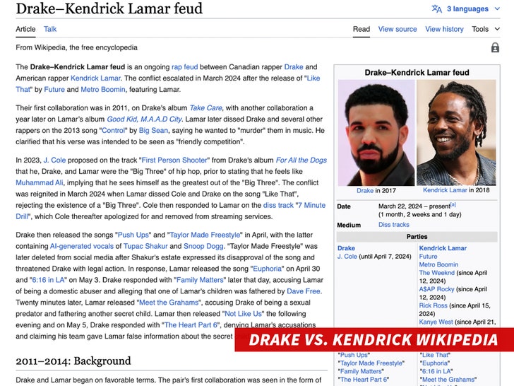 Drake Vs. Kendrick Wikipedia