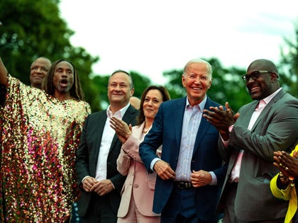 Billy Porter, Doug Emhoff, Kamala Harris and Joe Biden