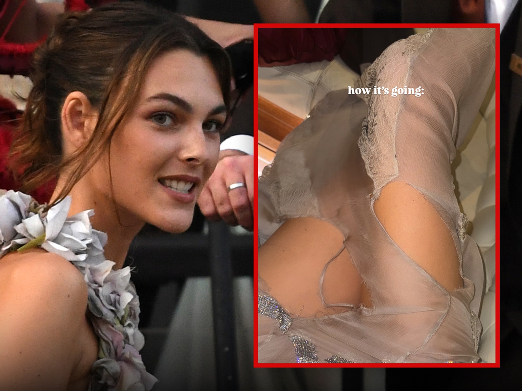 Vittoria Ceretti Posts Wardrobe Malfunction, Totally Ripped Dress Vittoria Ceretti Posts Wardrobe Malfunction, Totally Ripped Dress