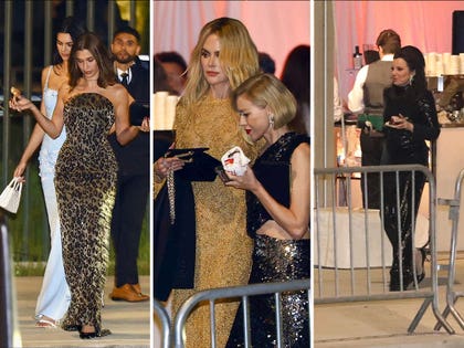 Kendall Jenner and Hailey Bieber with a donut, Nicole Kidman and Naomi Watts with a burger, Fran Drescher with a donut